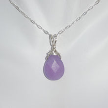 Load image into Gallery viewer, Purple Jade Sterling Necklace