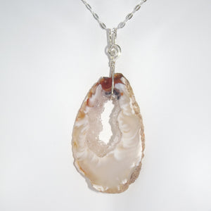 Agate Druzy Slice Necklace