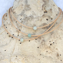 Load image into Gallery viewer, Leather n Gemstone Chokers / Wrap Bracelets