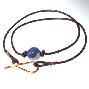 Leather n Gemstone Chokers / Wrap Bracelets