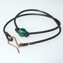 Load image into Gallery viewer, Leather n Gemstone Chokers / Wrap Bracelets