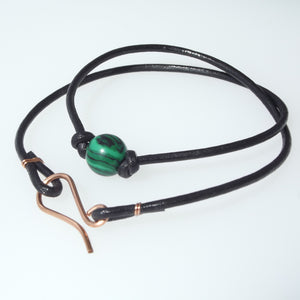 Leather n Gemstone Chokers / Wrap Bracelets