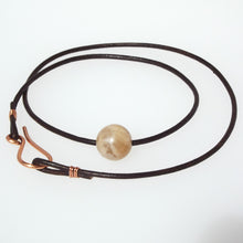 Load image into Gallery viewer, Leather n Gemstone Chokers / Wrap Bracelets