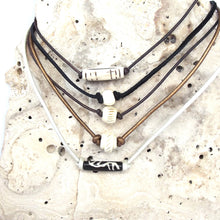 Load image into Gallery viewer, Leather n Gemstone Chokers / Wrap Bracelets