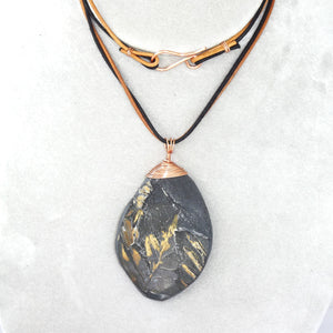 Pteridophyte Fossil Necklace (X-Large) - 300 Million Yrs Old