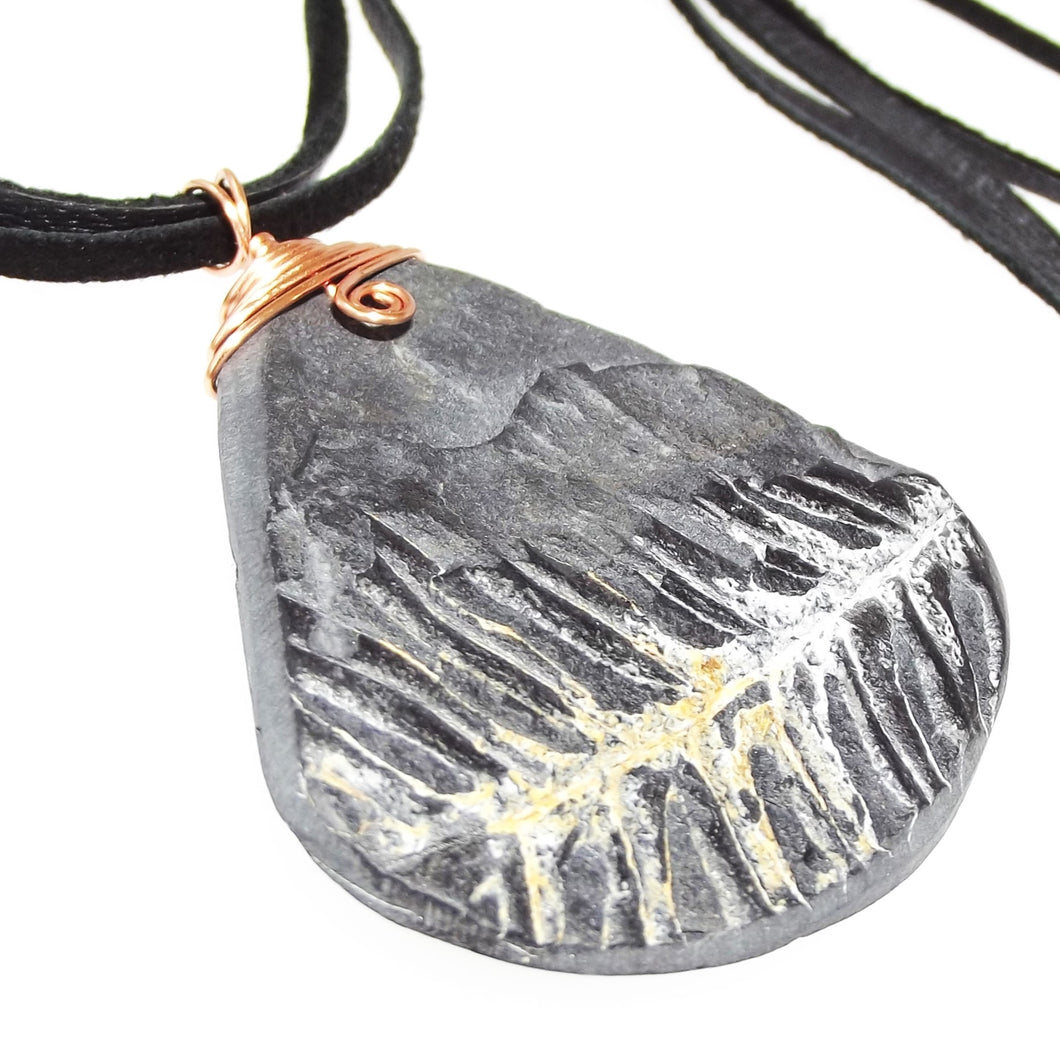 Pteridophyte Fossil Necklace (Large) - 300 Million Yrs Old