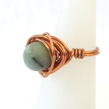 Load image into Gallery viewer, Ring, Size 4 - Amazonite &amp; Copper