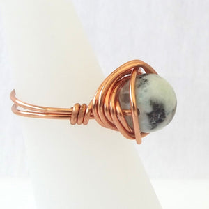 Ring, Size 3.25 - Leopard Jasper & Copper