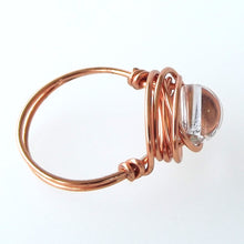 Load image into Gallery viewer, Ring, Size 4.75 - Clear Quartz &amp; Copper