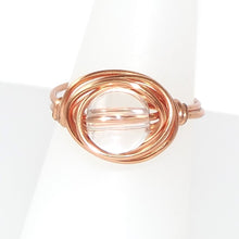 Load image into Gallery viewer, Ring, Size 4.75 - Clear Quartz &amp; Copper