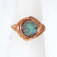 Load image into Gallery viewer, Ring, Size 5.5 - Agate &amp; Copper