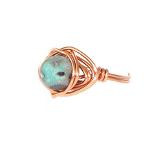 Load image into Gallery viewer, Ring, Size 5.5 - Agate &amp; Copper