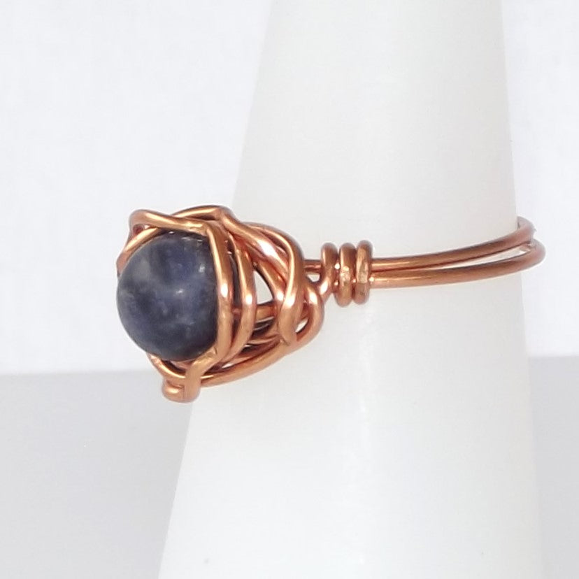 Ring, Size 5 - Lapis & Copper