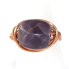 Load image into Gallery viewer, Ring, Size 5 - Amethyst &amp; Copper