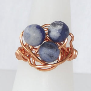 Ring, Size 5.25 - Sodalite & Copper