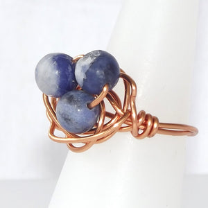 Ring, Size 5.25 - Sodalite & Copper