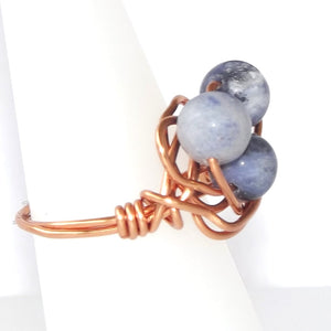 Ring, Size 5.25 - Sodalite & Copper