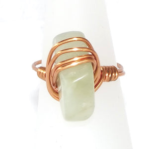 Ring, Size 5.5 - Calcite & Copper