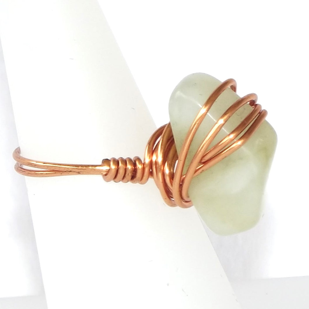 Ring, Size 5.5 - Calcite & Copper