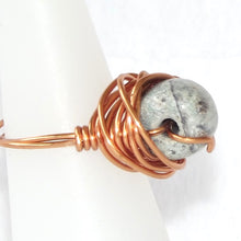 Load image into Gallery viewer, Ring, Size 5 - Stone &amp; Copper