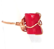 Load image into Gallery viewer, Ring, Size 4.5 - Bamboo Coral &amp; Copper