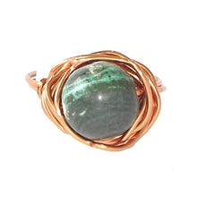 Load image into Gallery viewer, Ring, Size 6.25 - Agate &amp; Copper