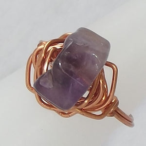 Ring, Size 6.5 - Amethyst & Copper