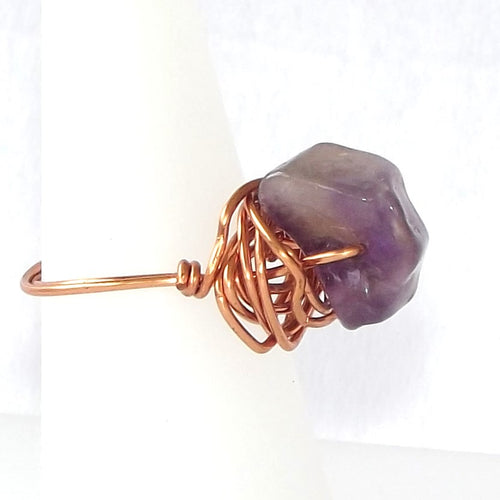 Ring, Size 6.5 - Amethyst & Copper