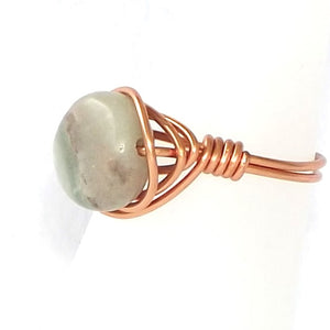 Ring, Size 6 - Amazonite & Copper