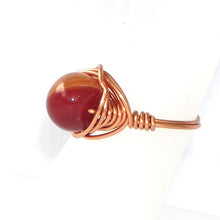 Load image into Gallery viewer, Ring, Size 6.25 - Agate &amp; Copper