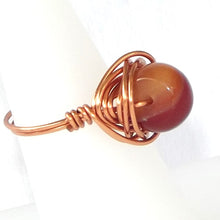 Load image into Gallery viewer, Ring, Size 6.25 - Agate &amp; Copper