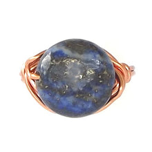 Load image into Gallery viewer, Ring, Size 6 - Lapis &amp; Copper