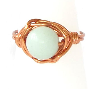 Ring, Size 6.25 - Amazonite & Copper