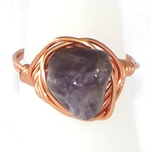 Load image into Gallery viewer, Ring, Size 6.5 - Amethyst &amp; Copper