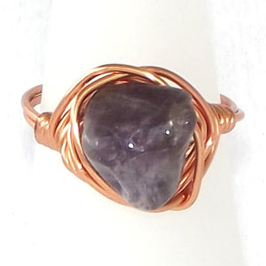 Ring, Size 6.5 - Amethyst & Copper