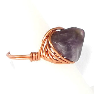 Ring, Size 6.5 - Amethyst & Copper