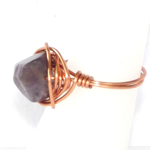 Ring, Size 6.5 - Amethyst & Copper