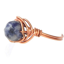 Load image into Gallery viewer, Ring, Size 6.75 - Sodalite &amp; Copper