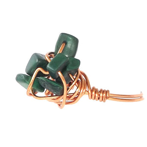 Ring, Size 7 - Malachite & Copper