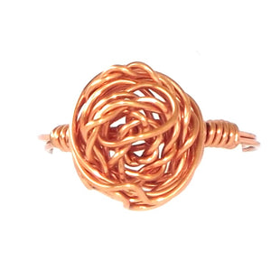 Ring, Size 7 -Copper Rosette