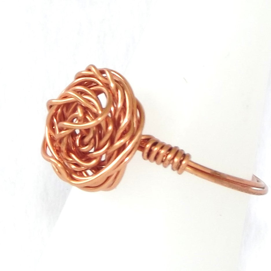 Ring, Size 7 -Copper Rosette