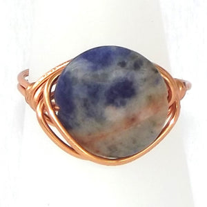 Ring, Size 6 - Sodalite & Copper