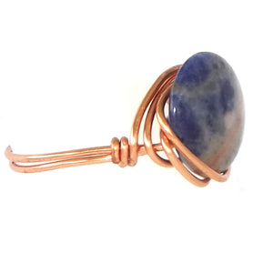 Ring, Size 6 - Sodalite & Copper