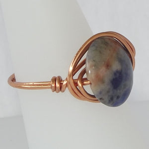 Ring, Size 6 - Sodalite & Copper