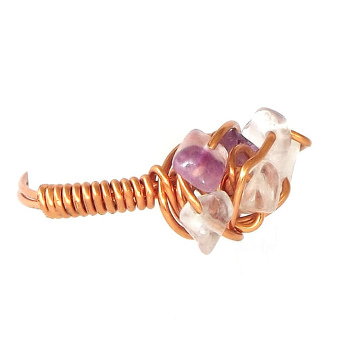 Ring, Size 6 - Mixed Quartz & Copper