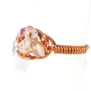 Ring, Size 6 - Mixed Quartz & Copper