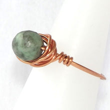 Load image into Gallery viewer, Ring, Size 7 - Moss Agate &amp; Copper