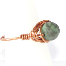 Load image into Gallery viewer, Ring, Size 7 - Moss Agate &amp; Copper