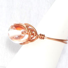 Load image into Gallery viewer, Ring, Size 7 - Clear Quartz &amp; Copper