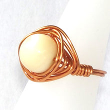 Load image into Gallery viewer, Ring, Size 6.75 - Mother of Pearl &amp; Copper